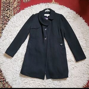 Womens Steve Madden Coat Black Wool Blend Size Medium M Winter Fall. MSRP $139 ✨